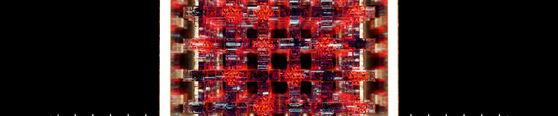 Digital grid floor texture with neon accents