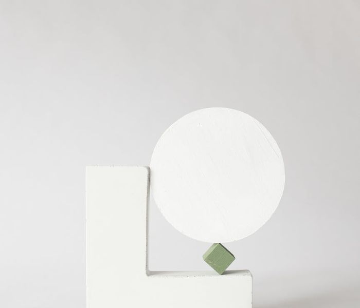 Symmetrical abstract shapes representing body balance
